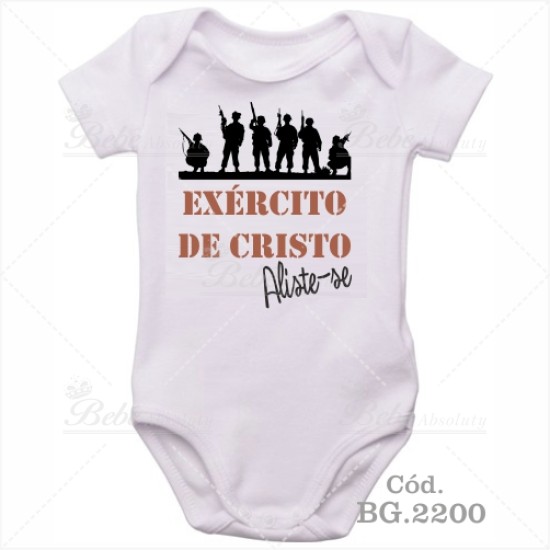 Body Bebê Exército de Cristo Aliste-se