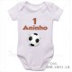 Body de Bebê 1 Ano Bola de Futebol