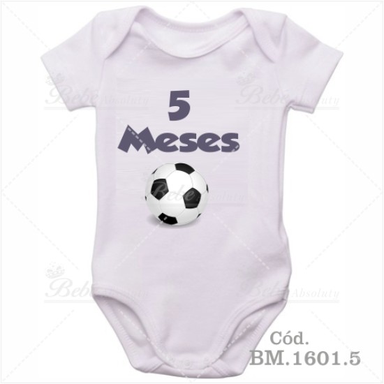 Body Bebê 5 Meses Bola de Futebol