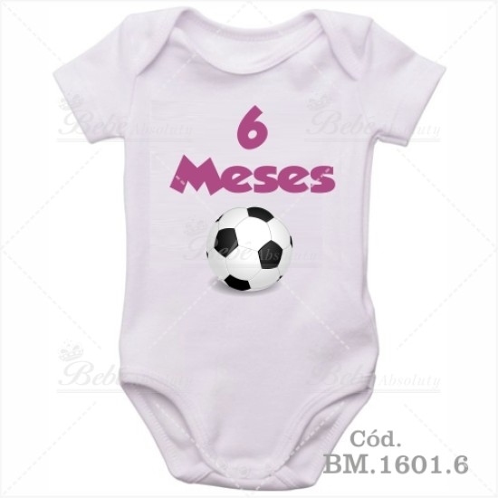 Body Bebê 6 Meses Bola de Futebol