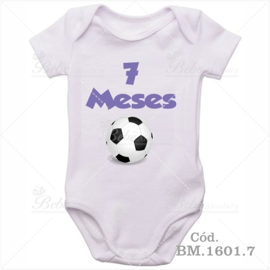 Body Bebê 7 Meses Bola de Futebol