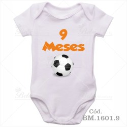 Body Bebê 9 Meses Bola de Futebol