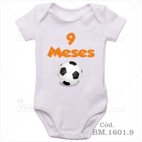 Body Bebê 9 Meses Bola de Futebol