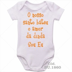 Body Bebê O Nosso Santo Bateu