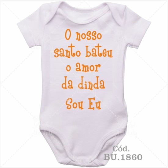 Body Bebê O Nosso Santo Bateu