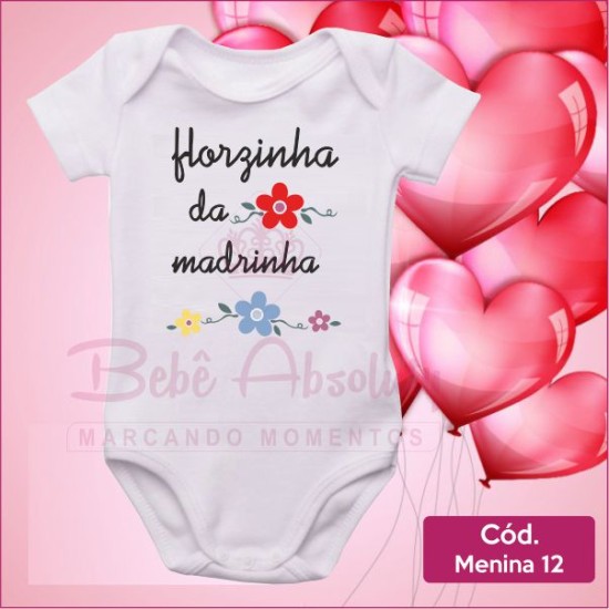 Body Menina 12 / Florzinha Madrinha