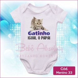 Body Menino 33 / Gatinho Igual o Papai