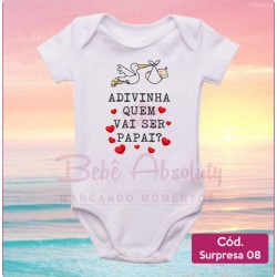 Body Bebê Adivinha Quem Vai Ser Papai? Cegonha