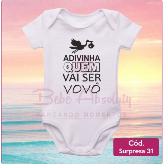 Body Bebê Adivinha Quem Vai Ser Vovô