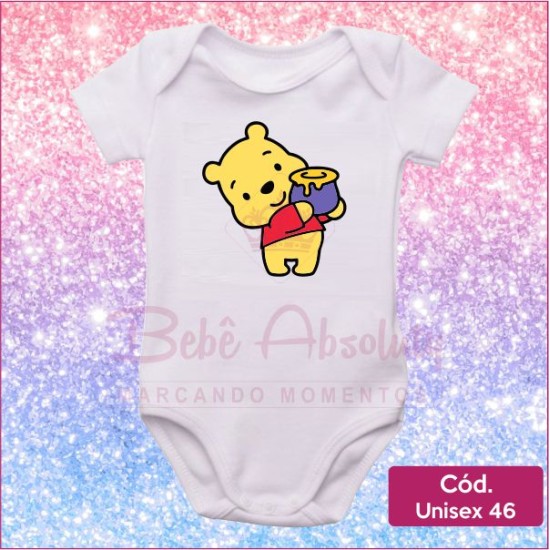 Body Unissex 46 - Ursinho Pooh