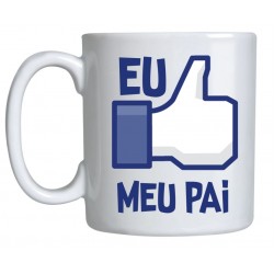 Caneca Porcelana Eu Curto Meu Pai