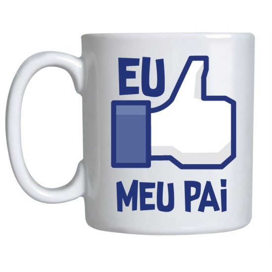 Caneca Porcelana Eu Curto Meu Pai