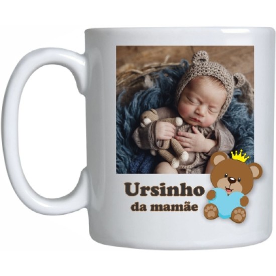 Caneca Porcelana Ursinho da Mamãe